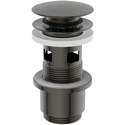 Сливной набор для раковины push to open, графит, с переливом E1482A5 Ideal Standard 