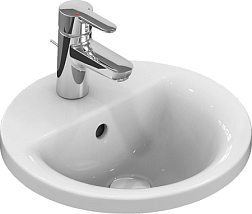 Встраиваемая сверху раковина Connect 38х38 см, санфаянс, с отв. под смеситель E504101 Ideal Standard 