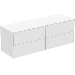 Тумба для ванной Conca 4 ящика, белый матовый, подвесной монтаж 158,7х50,5х55 см T4325Y1 Ideal Standard 