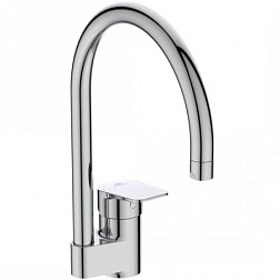 Смеситель для кухни Ceraplan с высоким трубчатым изливом, поворотный излив BD339AA Ideal Standard 