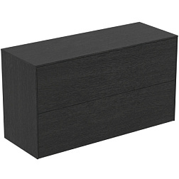 Тумба для ванной Conca 2 ящика, копченый дуб, подвесной монтаж 100х37,3х55 см T4329Y4 Ideal Standard 