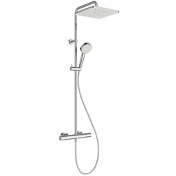 Душевая система без излива Ceratherm T25N, 2 режима ручной лейки, 26 см, square, с лейкой, термостат, верхний душ A8521AA Ideal Standard 