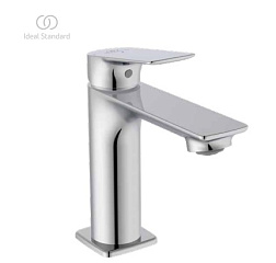 Смеситель для умывальника CeraLife C неповоротный излив, с донным клапаном, холодный старт BE047AA Ideal Standard 
