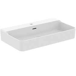 Подвесная раковина Conca 80х45х12,5 см, санфарфор, белый матовый, с отв. под смеситель T3692V1 Ideal Standard 
