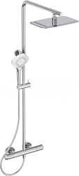Душевая система без излива Ceratherm T50 3 режима, 20 см, square, термостат, верхний душ, с лейкой A7705AA Ideal Standard 