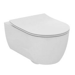 Подвесной унитаз Blend Curve 35,5х54 см, с покрытием idealplus, безободковый, без сиденья T4655MA Ideal Standard 