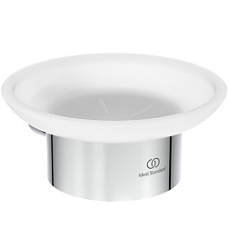 Настенная мыльница Conca круглая, хром, с держателем T4509AA Ideal Standard 