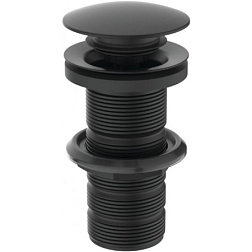 Сливной набор для раковины push to open, матовый, чёрный цвет, без перелива E1483XG Ideal Standard 