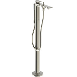 Напольный смеситель Conca неповоротный излив, стальной цвет, с лейкой BD460GN Ideal Standard 