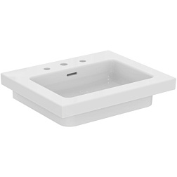 Подвесная раковина Extra 61х51х15 см, с 3 отверстиями под смеситель, санфарфор, с отв. под смеситель T436001 Ideal Standard 