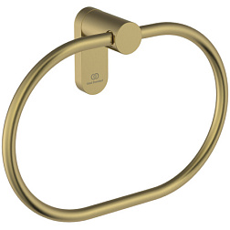 Кольцевой полотенцедержатель Conca шлифованное, овал, золото T4503A2 Ideal Standard 