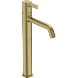 Высокий смеситель на столешницу Joy 31,3 см, неповоротный излив, золото шлифованное, без донного клапана BC782A2 Ideal Standard 