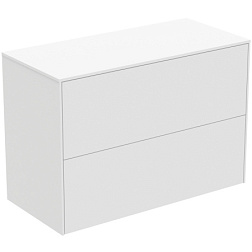 Тумба для ванной Conca 2 ящика, белый матовый, подвесной монтаж 80х37,3х55 см T4328Y1 Ideal Standard 