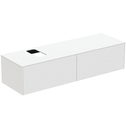 Модуль под раковину Conca 158,7х50,5х37 см, вырез в столешнице под заказ, белый матовый, система push-to-open T3983Y1 Ideal Standard 