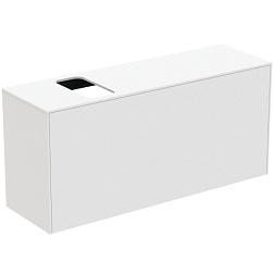 Модуль под раковину Conca 120х37,3х55 см, 1 ящик, вырез в столешнице под заказ, белый матовый, система push-to-open T3938Y1 Ideal Standard 