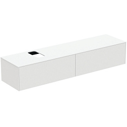 Модуль под раковину Conca 198,7х50,5х37 см, вырез в столешнице под заказ, белый матовый, система push-to-open T3986Y1 Ideal Standard 