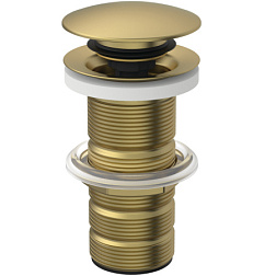 Сливной набор для раковины push to open, золото шлифованное, без перелива E1483A2 Ideal Standard 